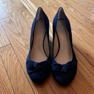 NEW Nine West Navy Blue Suede 3” Wedge Heels - Size 11M